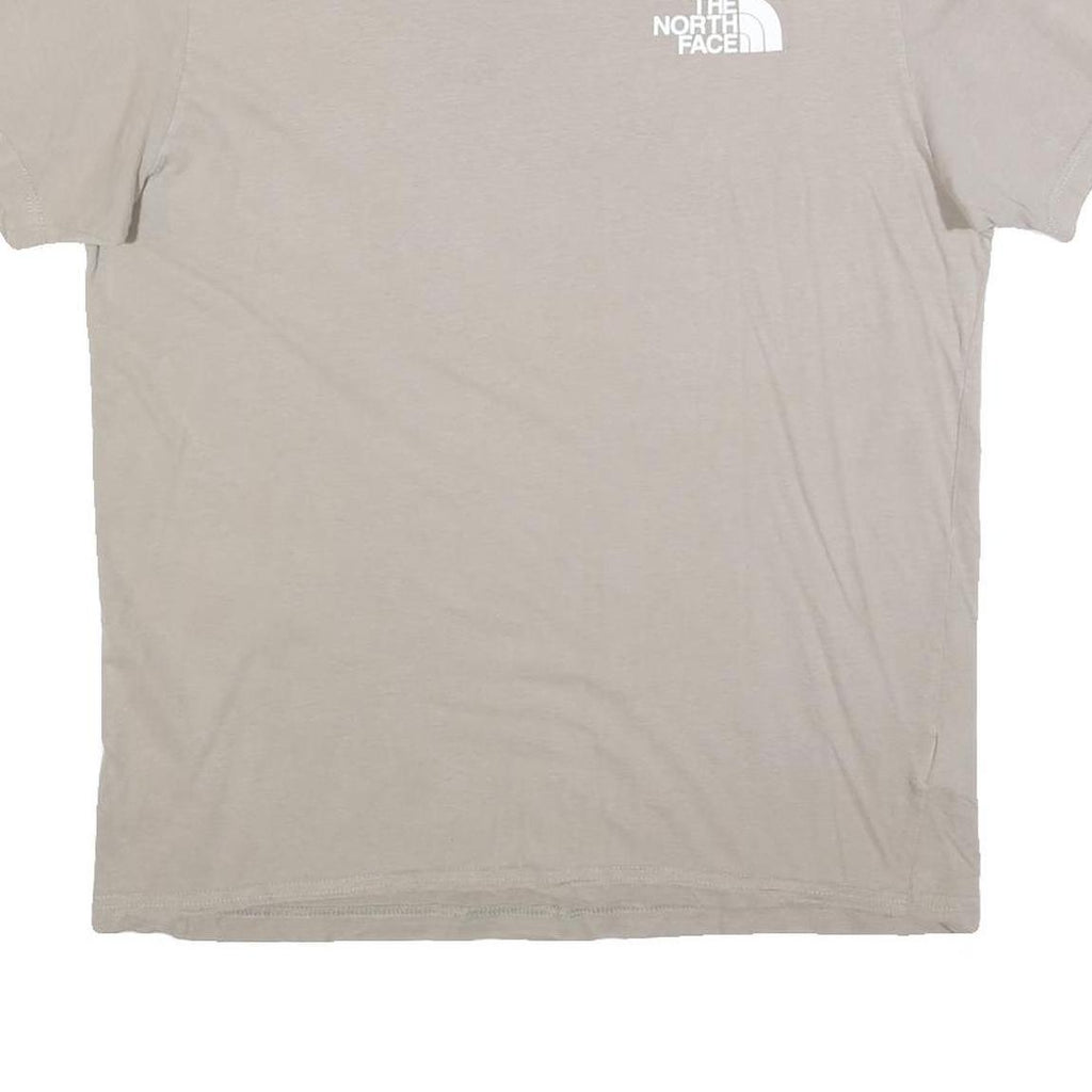 THE NORTH FACE Mens Beige Cotton Blend Graphic T-Shirt L Short Sleeve Crew Neck