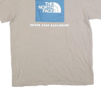 THE NORTH FACE Mens Beige Cotton Blend Graphic T-Shirt L Short Sleeve Crew Neck