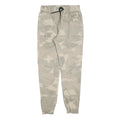 JACK & JONES Mens Cotton Blend Beige Camo Slim Tapered Trousers W28 L28