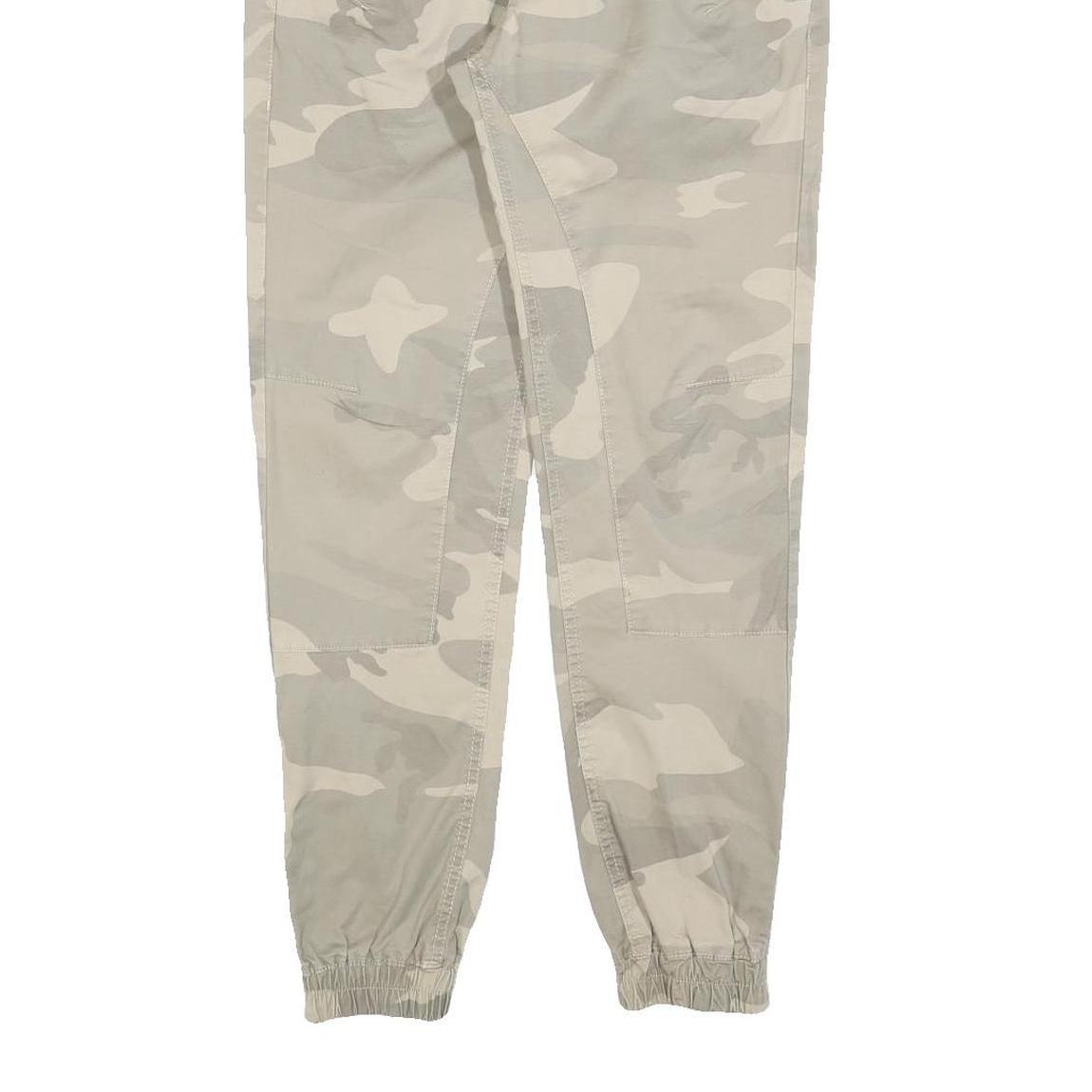 JACK & JONES Mens Cotton Blend Beige Camo Slim Tapered Trousers W28 L28