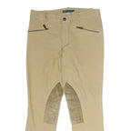 RALPH LAUREN Mens Slim Beige Cotton Trousers W30 L27 Zippered Pocket Detail