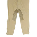 RALPH LAUREN Mens Slim Beige Cotton Trousers W30 L27 Zippered Pocket Detail