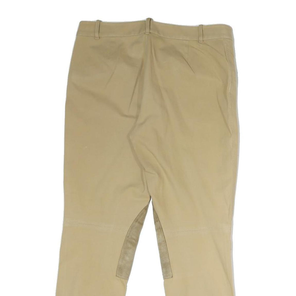 RALPH LAUREN Mens Slim Beige Cotton Trousers W30 L27 Zippered Pocket Detail