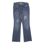 LEVI'S 515 Womens Jeans Blue Regular Bootcut Denim Medium W28 L30 Distressed