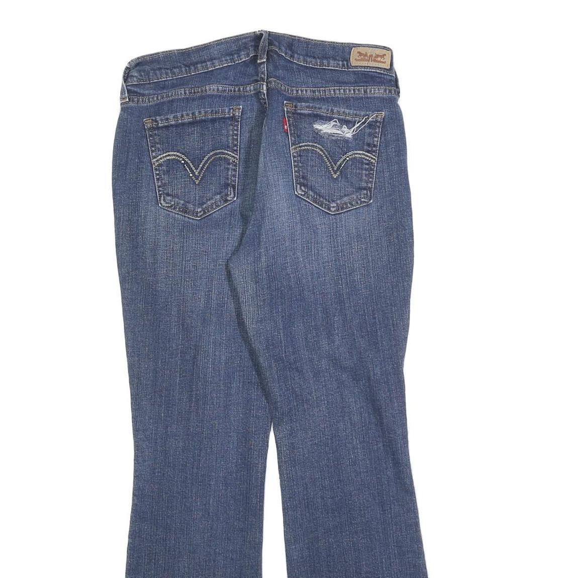 LEVI'S 515 Womens Jeans Blue Regular Bootcut Denim Medium W28 L30 Distressed