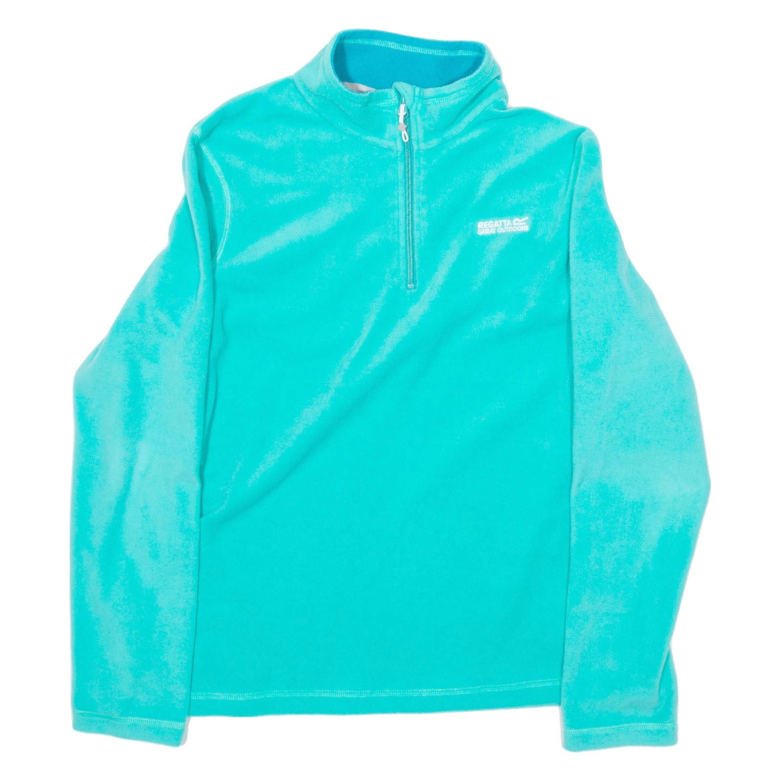 REGATTA Womens Fleece Blue 1/4 Zip Tight Knit UK 12