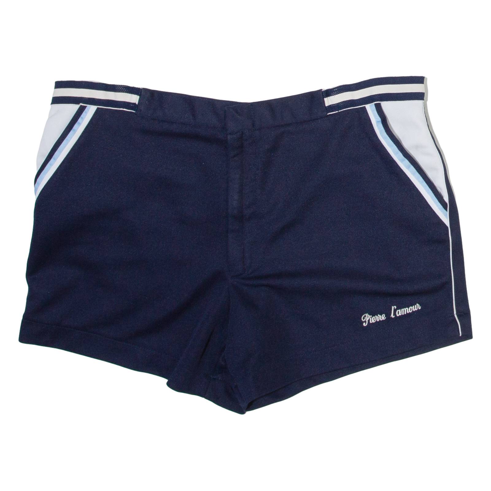 PIERRE L'AMOUR Womens Casual Shorts Blue XL W36