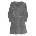 COS Womens Grey Suede Button Jacket UK 10 Classic Belted Lightweight