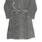 COS Womens Grey Suede Button Jacket UK 10 Classic Belted Lightweight