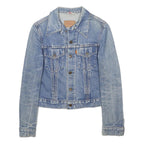 LEVI'S Womens Blue Denim Classic Jacket XS Cotton Button Plain Casual Denimwear