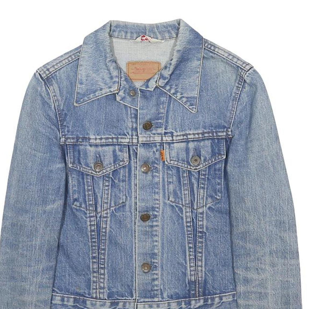 LEVI'S Womens Blue Denim Classic Jacket XS Cotton Button Plain Casual Denimwear