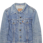 LEVI'S Womens Blue Denim Classic Jacket XS Cotton Button Plain Casual Denimwear