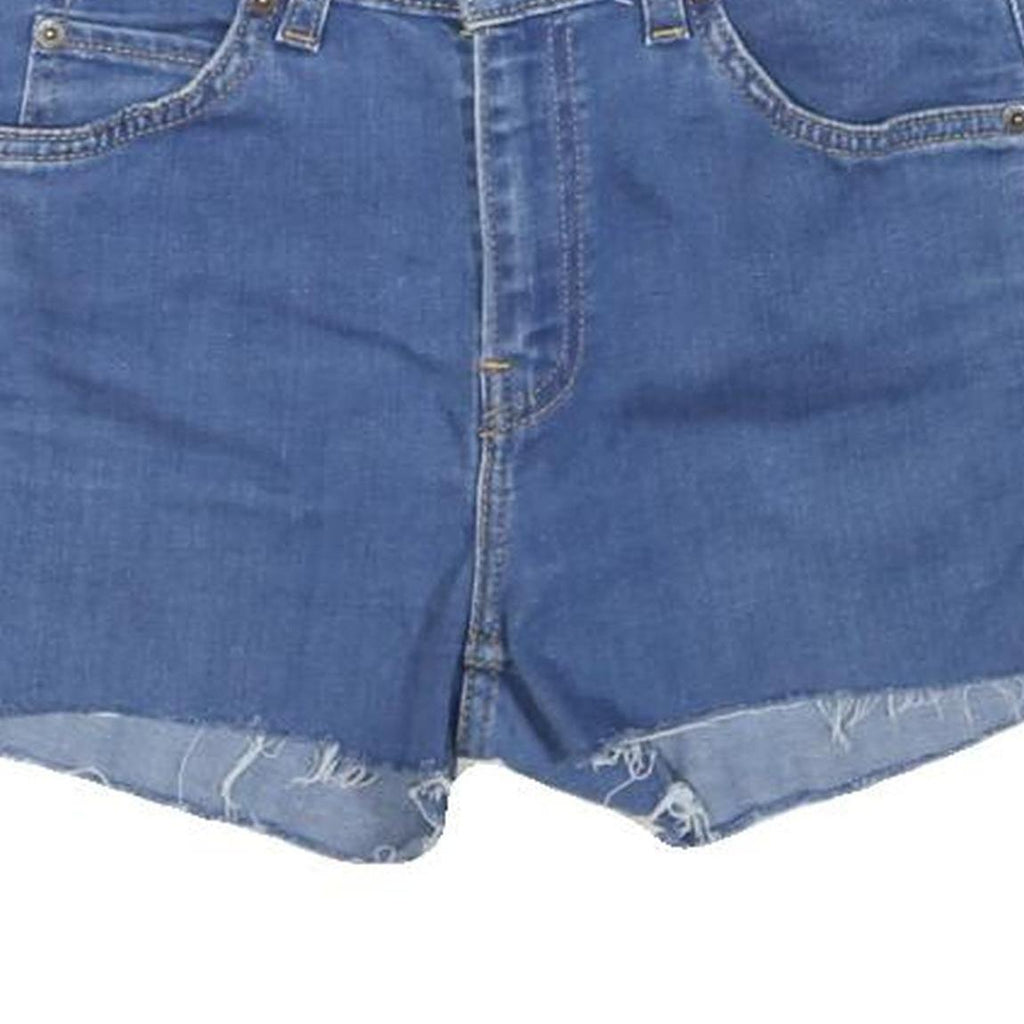 LEVI'S Womens Denim Blue Casual Shorts XS W24 Raw Hem