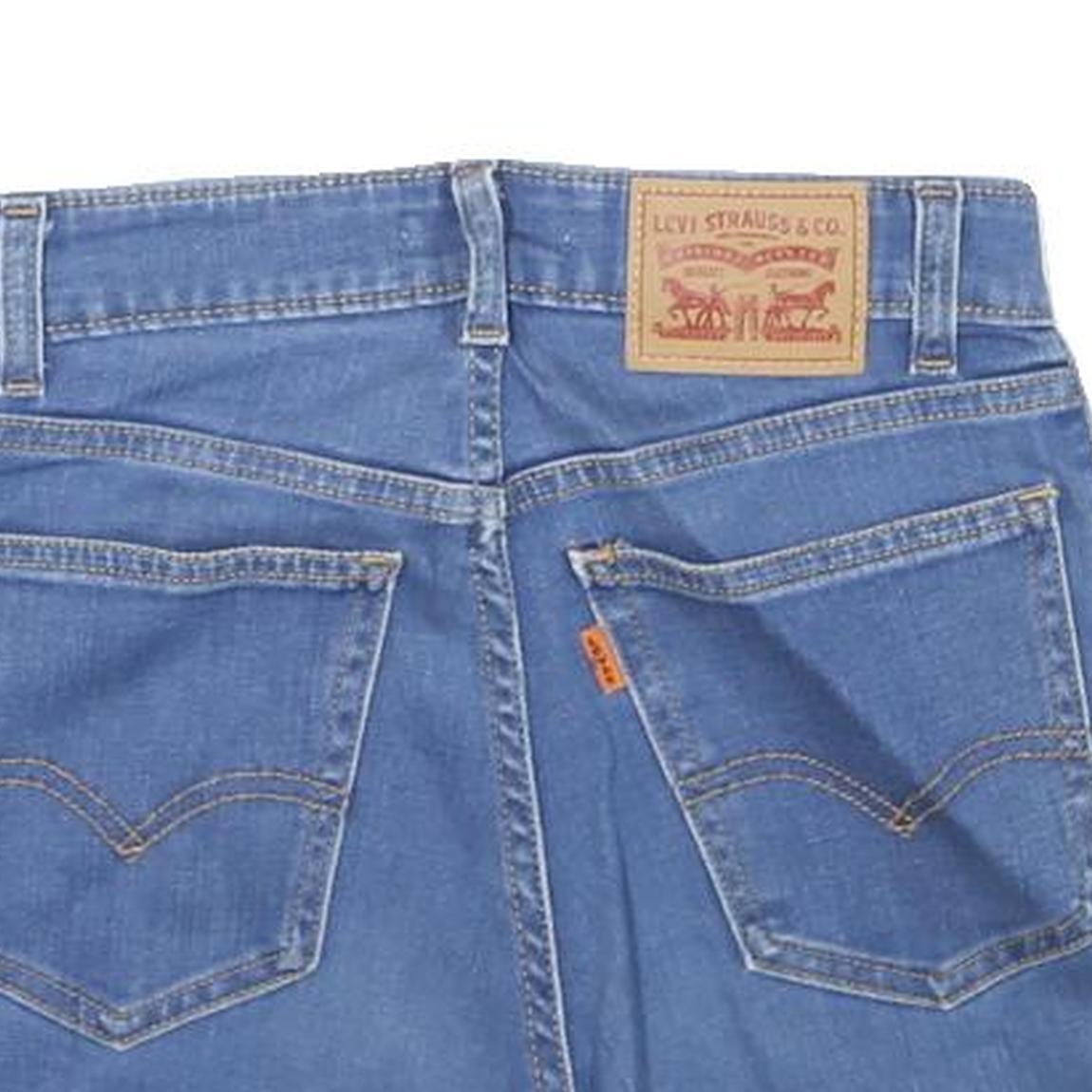 LEVI'S Womens Denim Blue Casual Shorts XS W24 Raw Hem