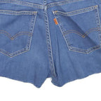 LEVI'S Womens Denim Blue Casual Shorts XS W24 Raw Hem