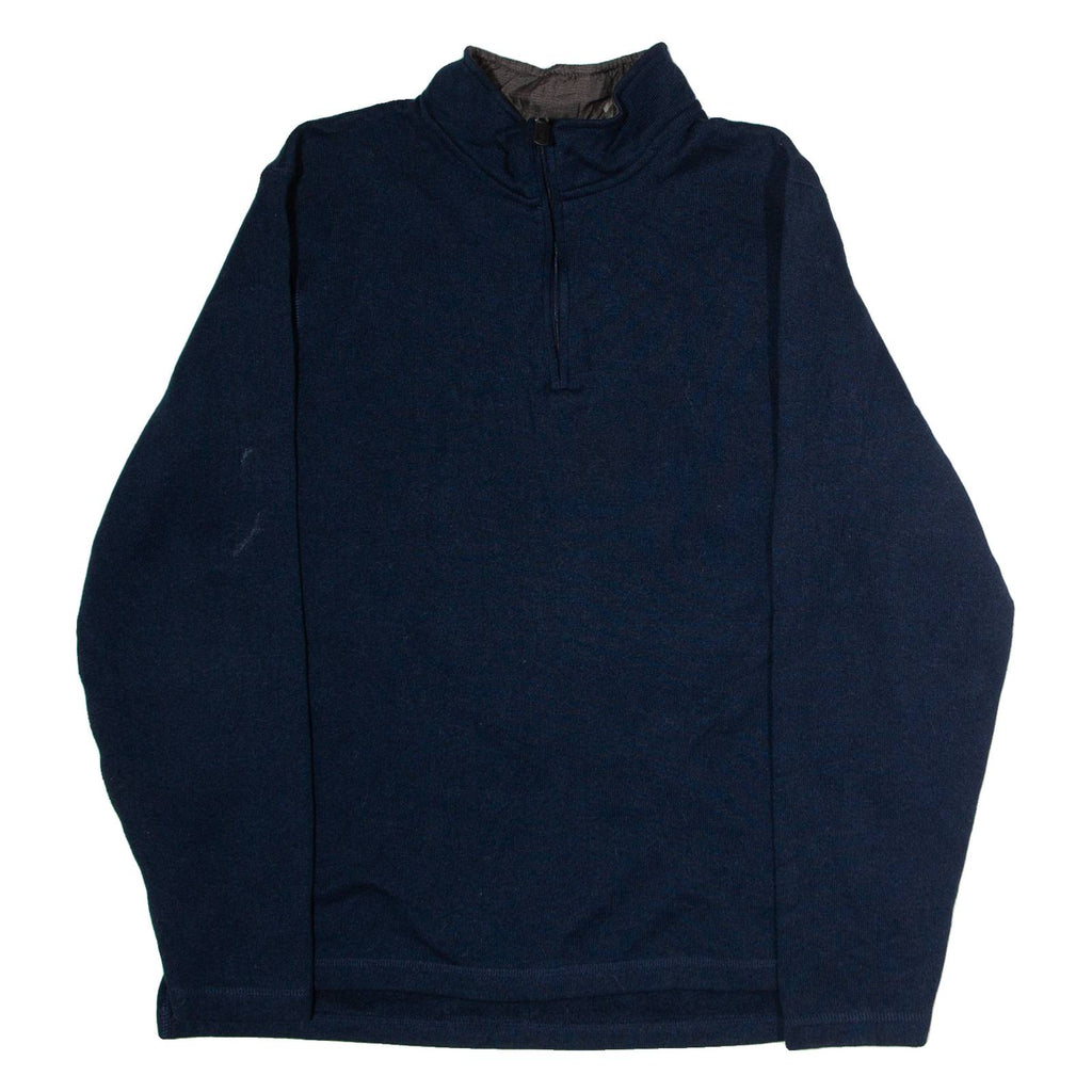 WRANGLER Mens Fleece Blue 1/4 Zip L