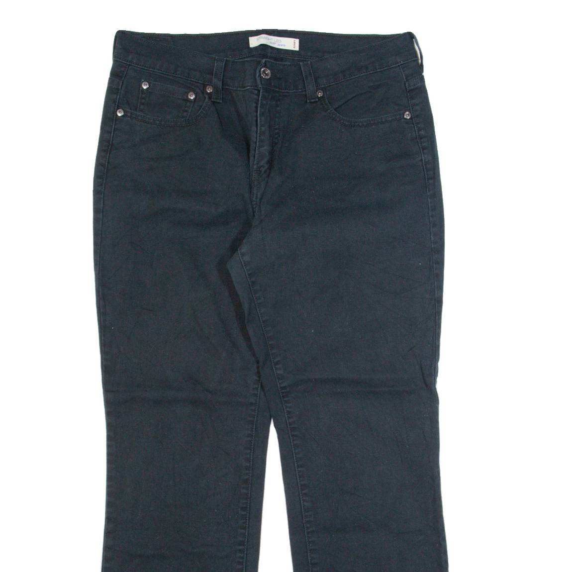 LEVI'S 505 Womens Trousers Black Regular Straight W32 L30