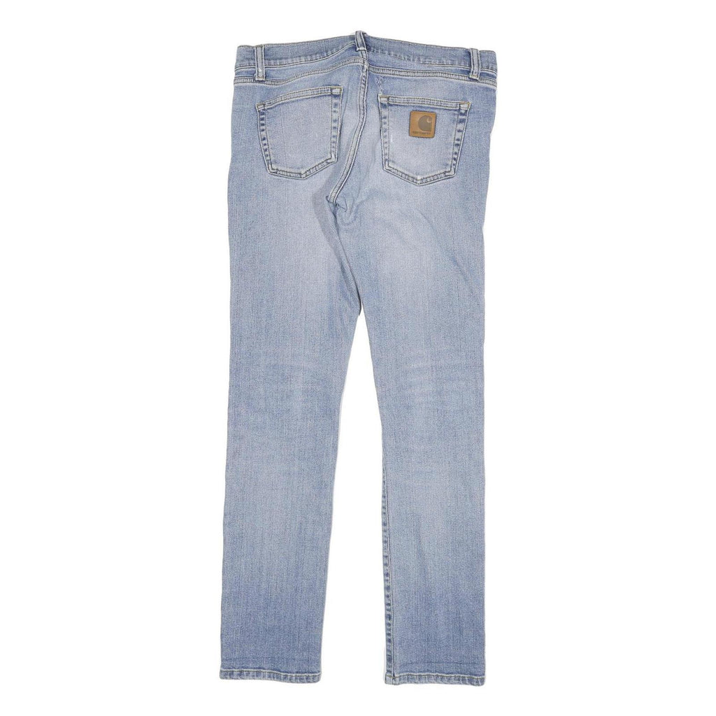 CARHARTT Mens Jeans Blue Slim Skinny Denim Light W31 L32 Zip Cotton Blend