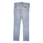 CARHARTT Mens Jeans Blue Slim Skinny Denim Light W31 L32 Zip Cotton Blend