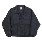 BIG STAR Mens Black Classic Jacket L Polyester Plain Zip Comfortable Warm