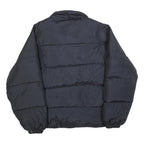 BIG STAR Mens Black Classic Jacket L Polyester Plain Zip Comfortable Warm