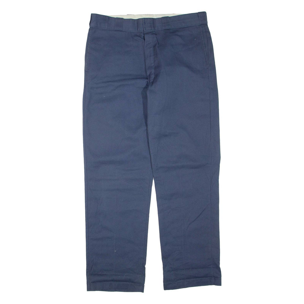 DICKIES Mens Trousers Blue Regular Straight W36 L32