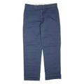 DICKIES Mens Trousers Blue Regular Straight W36 L32