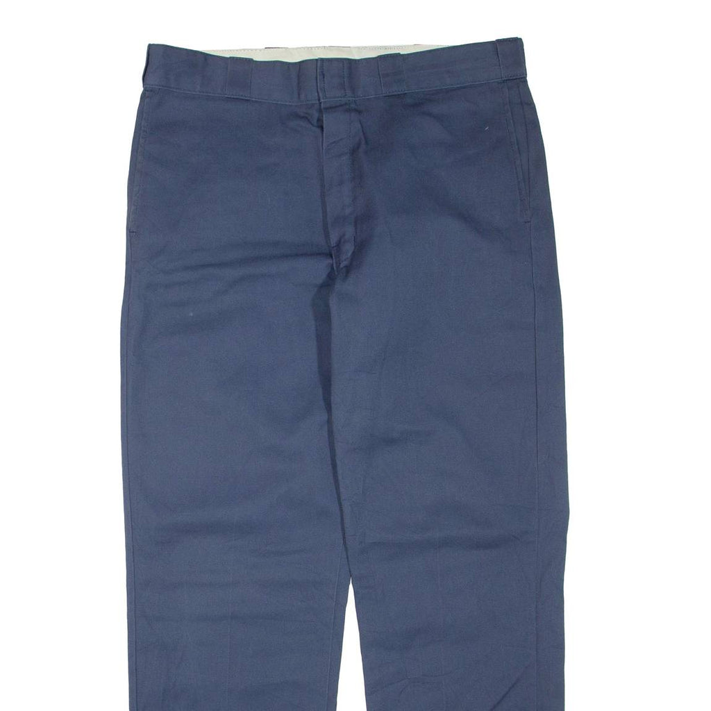 DICKIES Mens Trousers Blue Regular Straight W36 L32