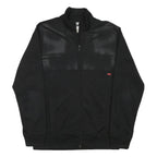 ADIDAS Mens Black Jacket M Polyester Blend Zip Plain Sportswear Activewear