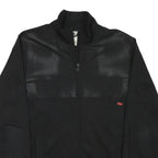 ADIDAS Mens Black Jacket M Polyester Blend Zip Plain Sportswear Activewear
