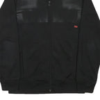 ADIDAS Mens Black Jacket M Polyester Blend Zip Plain Sportswear Activewear