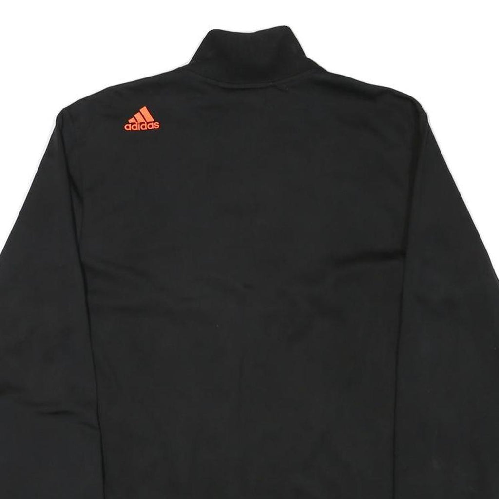 ADIDAS Mens Black Jacket M Polyester Blend Zip Plain Sportswear Activewear