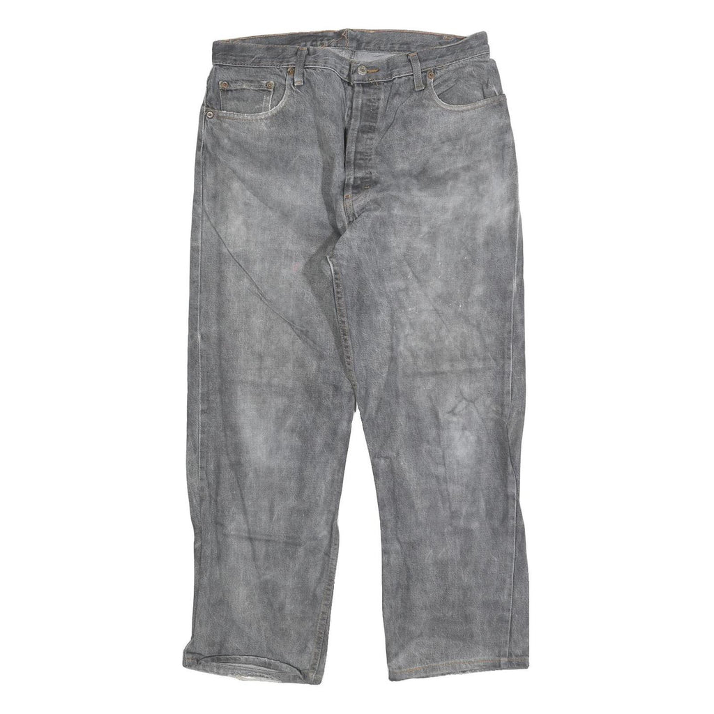 LEVI'S 501 Mens Jeans Blue Regular Straight Denim Medium W32 L28 Classic Button