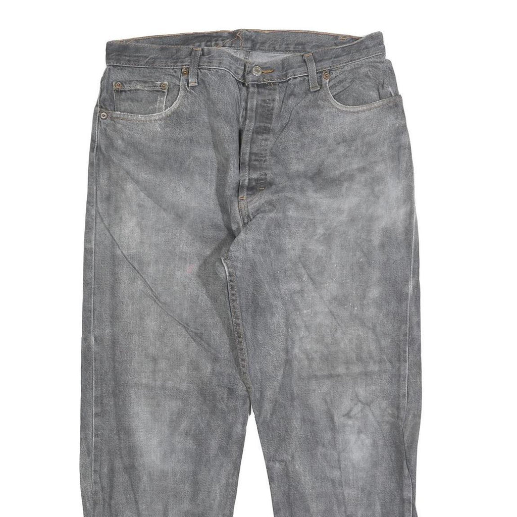LEVI'S 501 Mens Jeans Blue Regular Straight Denim Medium W32 L28 Classic Button