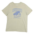 PUMA Mens Beige Graphic T-Shirt L Short Sleeve Crew Neck Casual