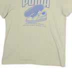 PUMA Mens Beige Graphic T-Shirt L Short Sleeve Crew Neck Casual