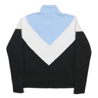 FILA Mens Blue & White & Black 1/4 Zip S Sweatshirt Retro Colourblock Pullover