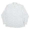 Mens Shirt White Striped Long Sleeve M