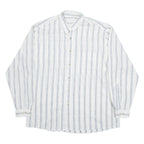 Mens Shirt White Striped Long Sleeve M