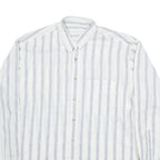 Mens Shirt White Striped Long Sleeve M