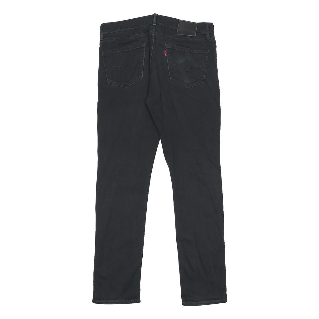 LEVI'S Mens Slim Black Cotton Blend Slim Leg Trousers W34 L34 Casual Wear