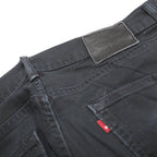 LEVI'S Mens Slim Black Cotton Blend Slim Leg Trousers W34 L34 Casual Wear
