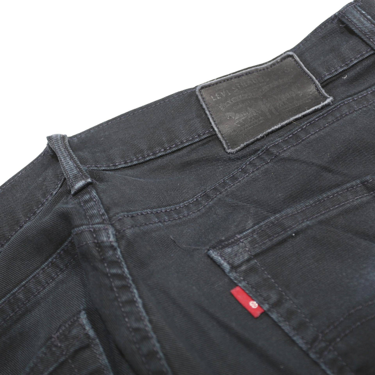 LEVI'S Mens Slim Black Cotton Blend Slim Leg Trousers W34 L34 Casual Wear