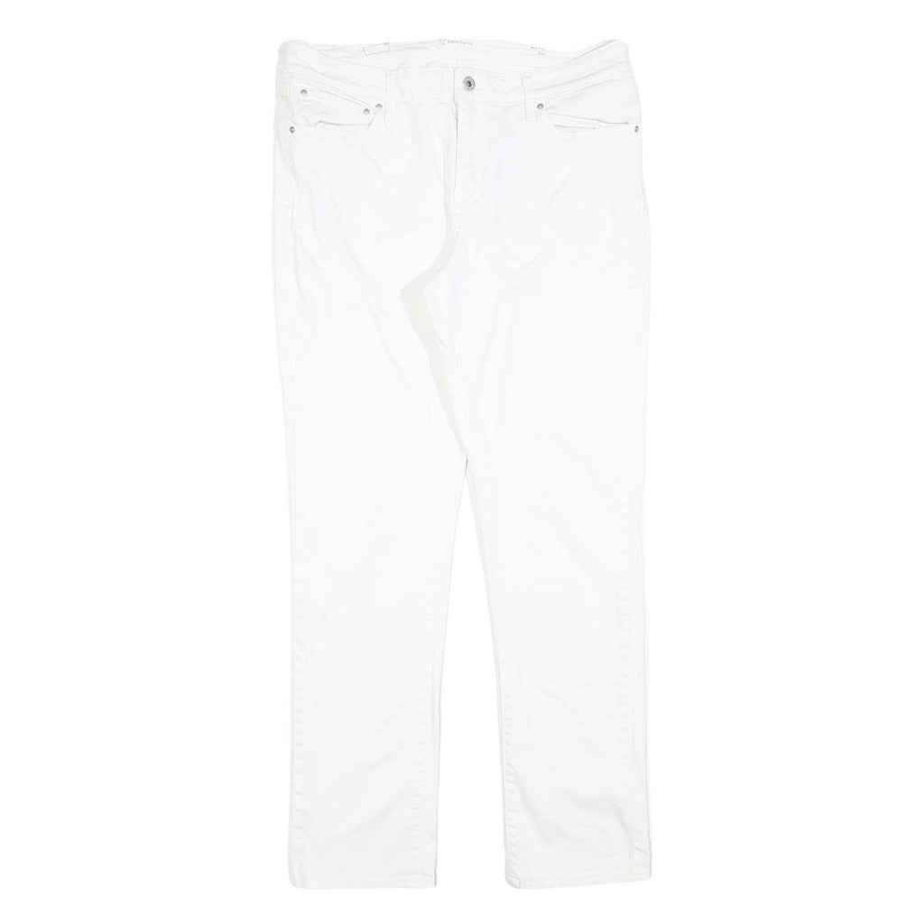 LEVI'S Womens Jeans White Slim Skinny Denim W32 L32 Cotton Blend Zip Closure