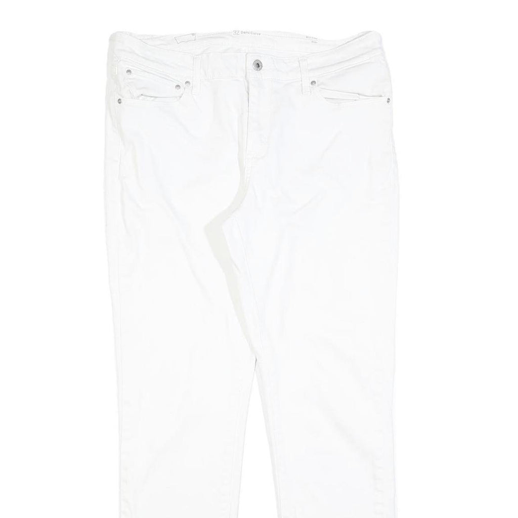 LEVI'S Womens Jeans White Slim Skinny Denim W32 L32 Cotton Blend Zip Closure