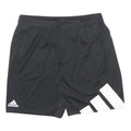 ADIDAS Mens Black Sports Shorts L W32 Polyester Comfortable Casual Wear