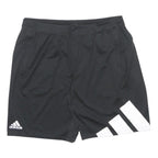 ADIDAS Mens Black Sports Shorts L W32 Polyester Comfortable Casual Wear