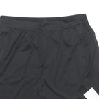 ADIDAS Mens Black Sports Shorts L W32 Polyester Comfortable Casual Wear
