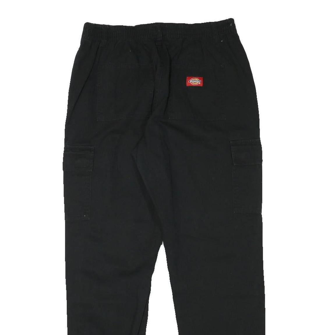 DICKIES Womens Black Relaxed Cargo Trousers W27 L30 Workwear Cotton Blend Zip