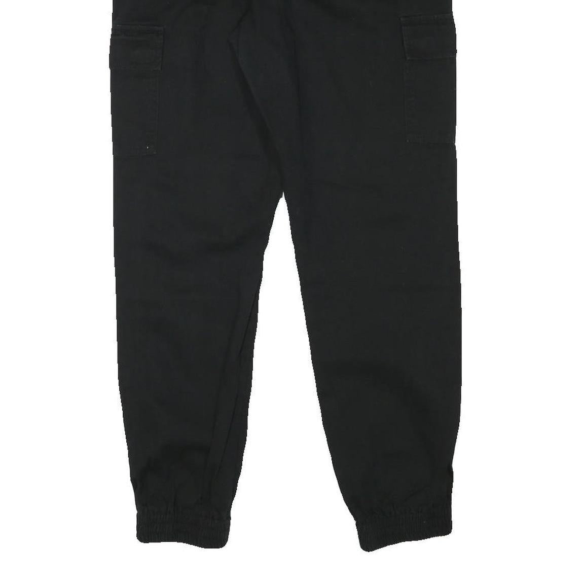 DICKIES Womens Black Relaxed Cargo Trousers W27 L30 Workwear Cotton Blend Zip